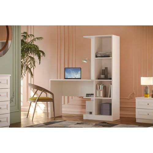 Lavinia 108 - White White Study Desk slika 2