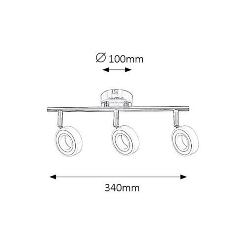 Rabalux Zora 3xspot sa ugrađenim LED sa sijalicom,hrom Spot rasveta slika 5