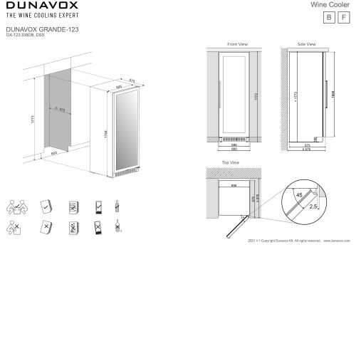 DX-123.338DB DUNAVOX vinska vitrina slika 4