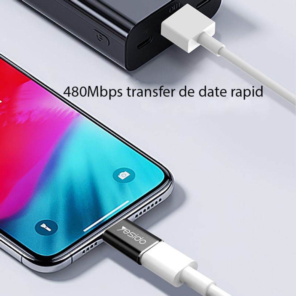 USB-C na Lightning adapter Yesido GS03 crni slika 5