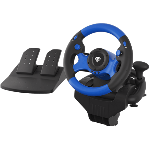 Natec NGK-1566 GENESIS SEABORG 350, Driving Wheel for PC/Console, 10-inch Wheel, Dual-motor Feedback, Gear Shift Knob/Pedals, Accelerator/Brake Pedals, 15 Buttons, USB slika 3