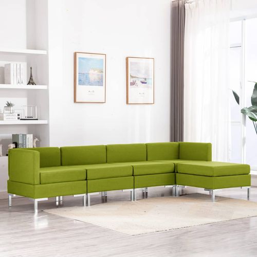 5-dijelni set sofa od tkanine zeleni slika 18