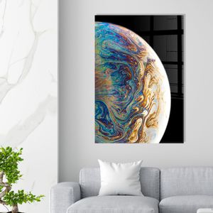 UV-512 - 45 x 65 Multicolor Decorative Tempered Glass Painting