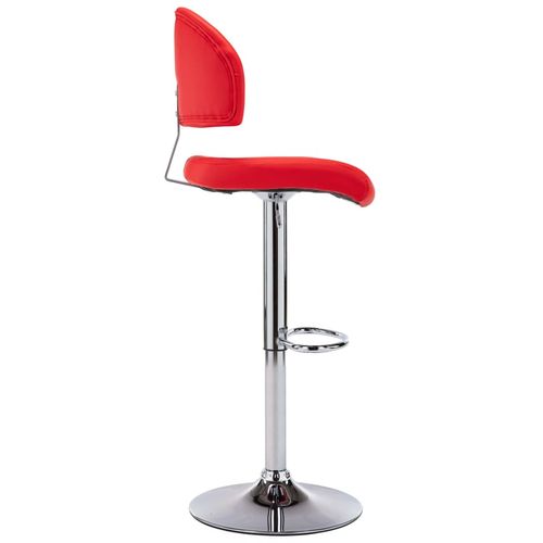 Barski stolac od umjetne kože crveni slika 5