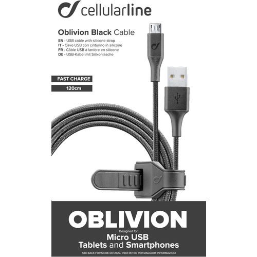 Cellularline kabel Cosmic Micro USB 120 cm crni slika 4