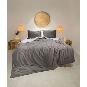 L'essential Maison Linda - Antracit Antracit Set Pokrivača za Duvet