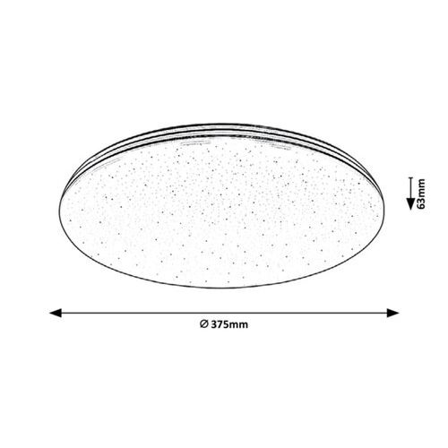 Rabalux Toma plafonjera,.LED 30W, hrom,D37,5cm slika 2