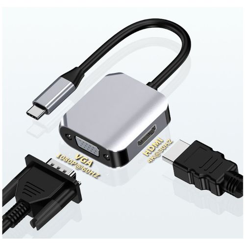 Asonic USB Tip C na VGA/HDMI adapter slika 1