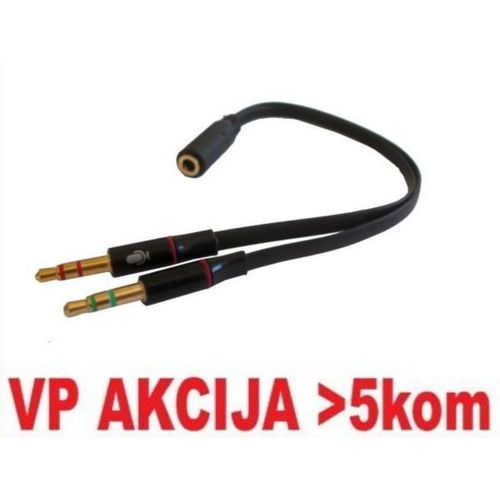 CCA-418A ** Gembird 3.5mm Headphone Mic Audio Y Splitter Cable Female to 2x3.5mm Male adapter (95) slika 4