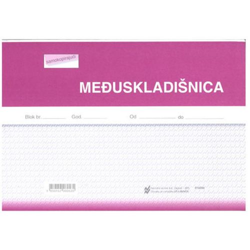 I-26/NCR MEĐUSKLADIŠNICA; Blok 5 x 25 listova, 21 x 14,8 cm slika 1