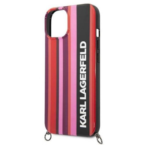 Karl Lagerfeld Futrola za iPhone 14 Pink Color Stripes Strap slika 2