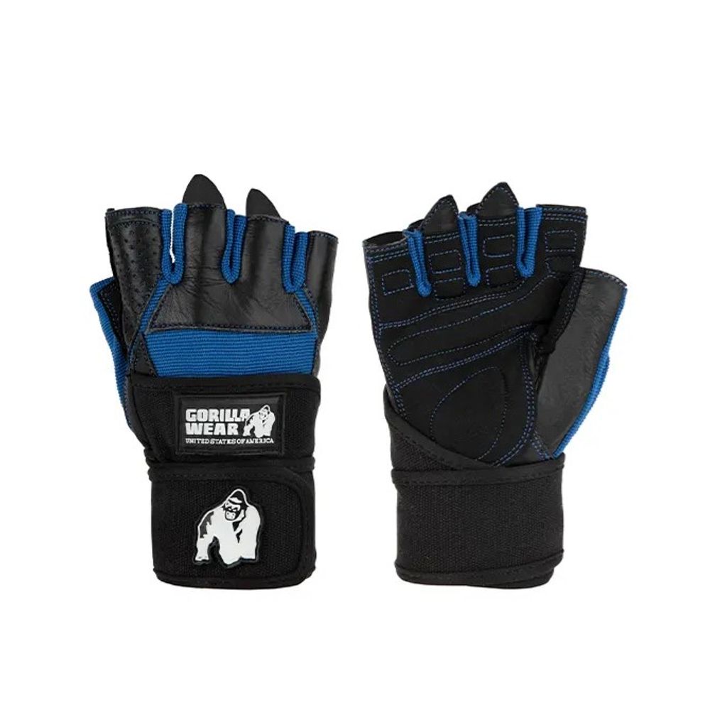 Gorilla Wear DALLAS Rukavice sa steznicima za zglob, Crno/Plave slika 1