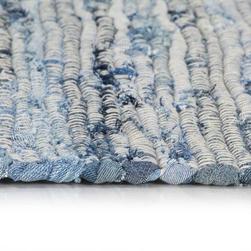 Ručno tkani tepih Chindi od trapera 120 x 170 cm plavi slika 4
