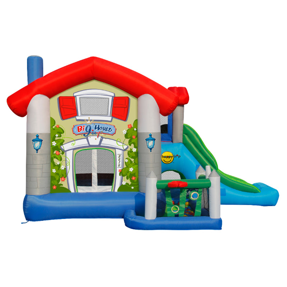 Happy Hop Igraonica na naduvavanje Big House, 455x330x265cm slika 2