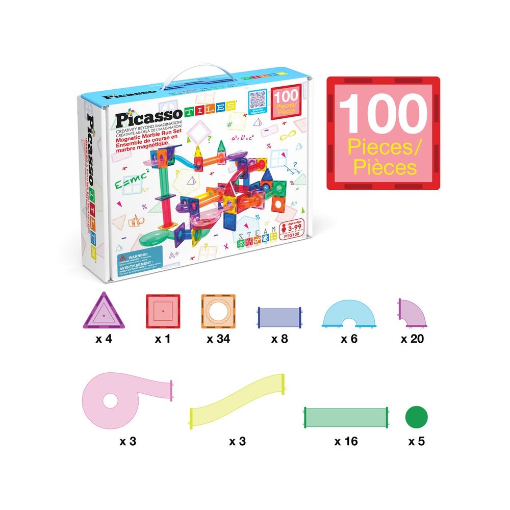 PicassoTiles Magnetne pločice za slaganje PTG100, 100kom slika 7