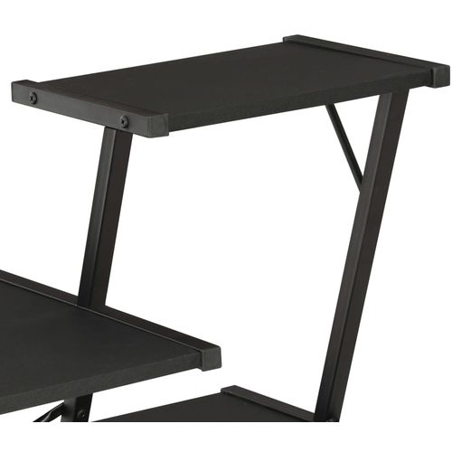 Radni stol s policom crni 116 x 50 x 93 cm slika 5