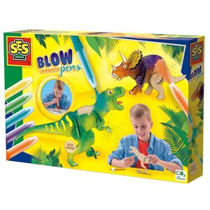 SES Blow Airbrush Pens + Dino - Kreativni set