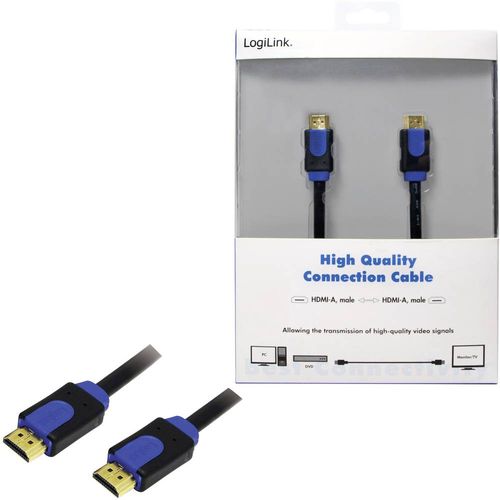 LogiLink HDMI priključni kabel HDMI A utikač, HDMI A utikač 2.00 m crna CHB1102  HDMI kabel slika 3