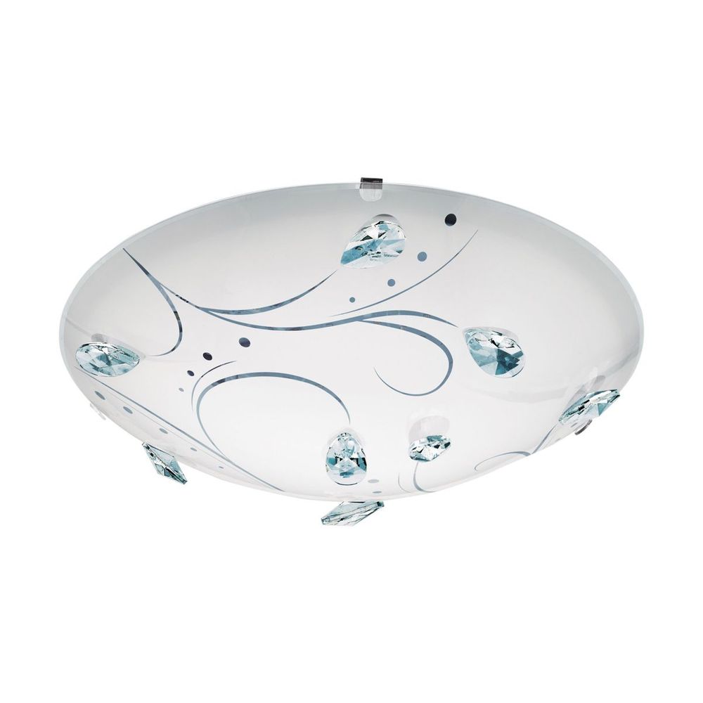 Eglo Sorrenta 1 Plafonjera sa LED Osvjetljenjem - 16W, 1500lm, Promjer 315mm, Bijela/Kristali slika 1