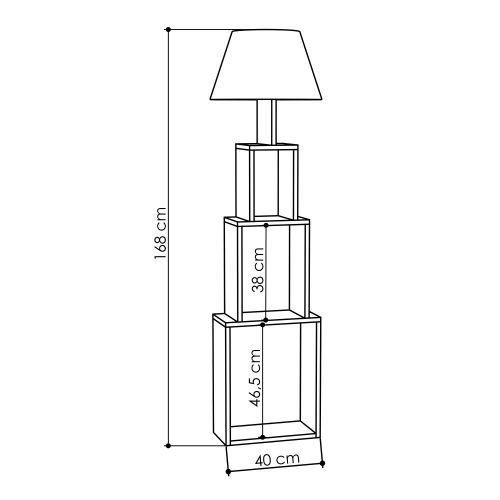 Woody Fashion Podna svjetiljka, Antracit Bež, Tower - Anthracite, Beige slika 4