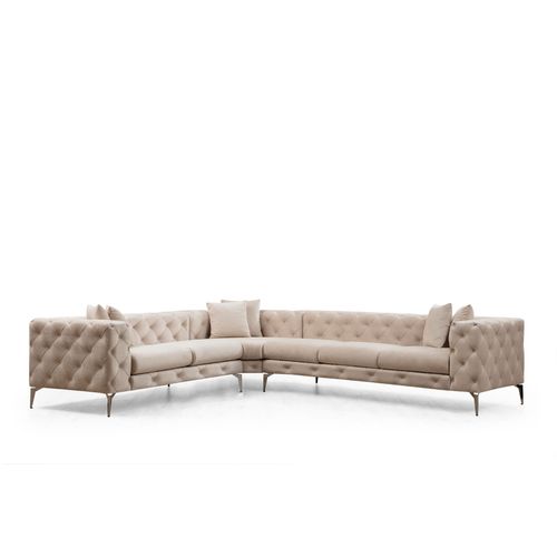 Atelier Del Sofa Kutna garnitura, Ecru, Como Right - Ecru slika 4