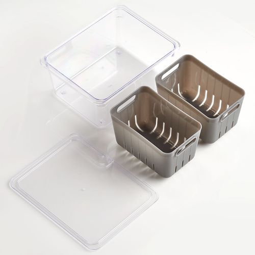 Zeller Kutija za hladnjak, plastika, siva, 22,5x17,5x10 cm, 14738 slika 4