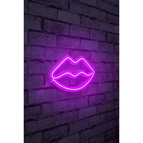 Wallity Ukrasna plastična LED rasvjeta, Lips - Pink slika 9