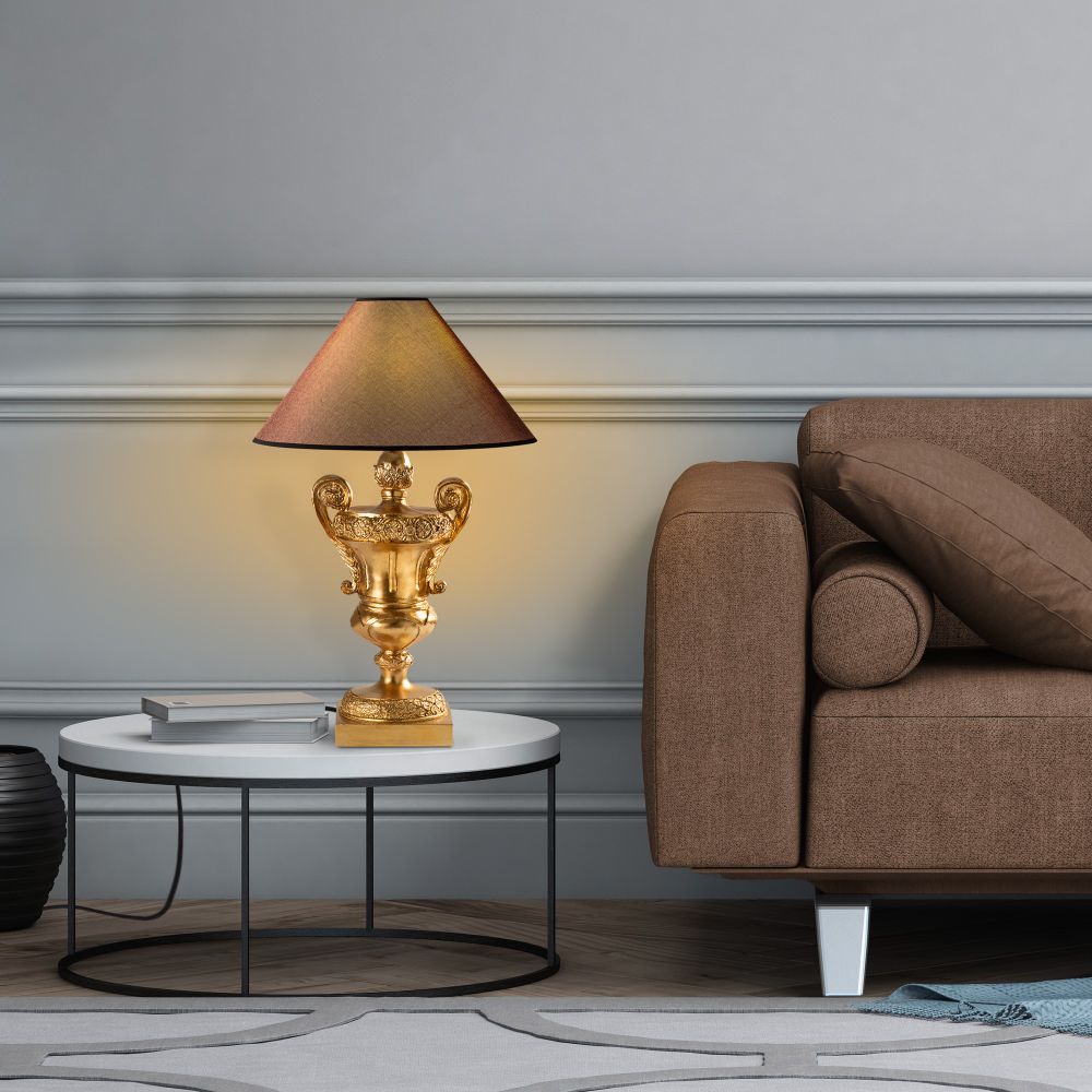 ELEGANZE-5333 Zlatno-Smeđa Stolna Lampa slika 3
