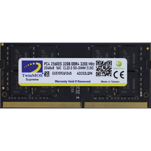 RAM SODIMM DDR4 32GB 3200MHz TwinMOS MDD432GB3200N slika 1