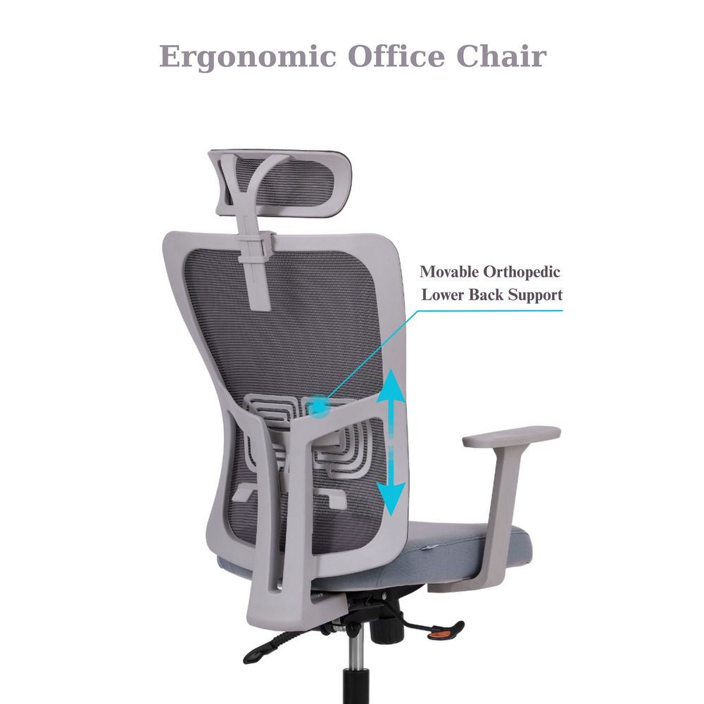 Set kancelarijskih stolica Lumbar 126 - siva boja (2 komada) slika 9
