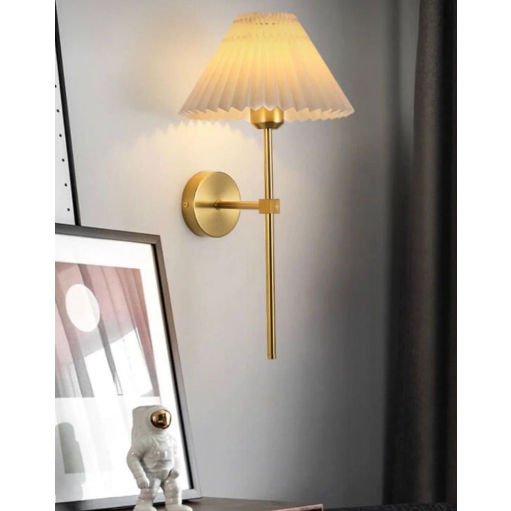 Zidna Lampa BRZ-340059 - Zlatna i Krem slika 1