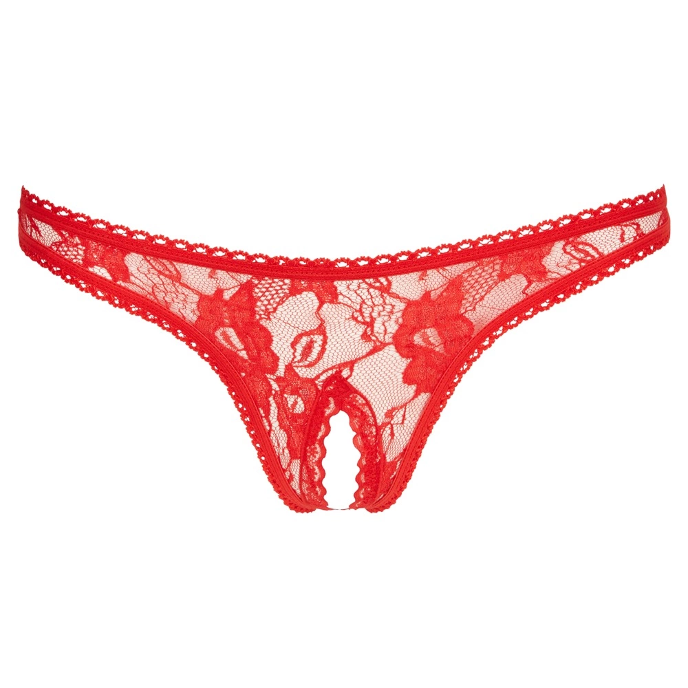 Cottelli DONJE RUBLJE Lace String red L slika 8