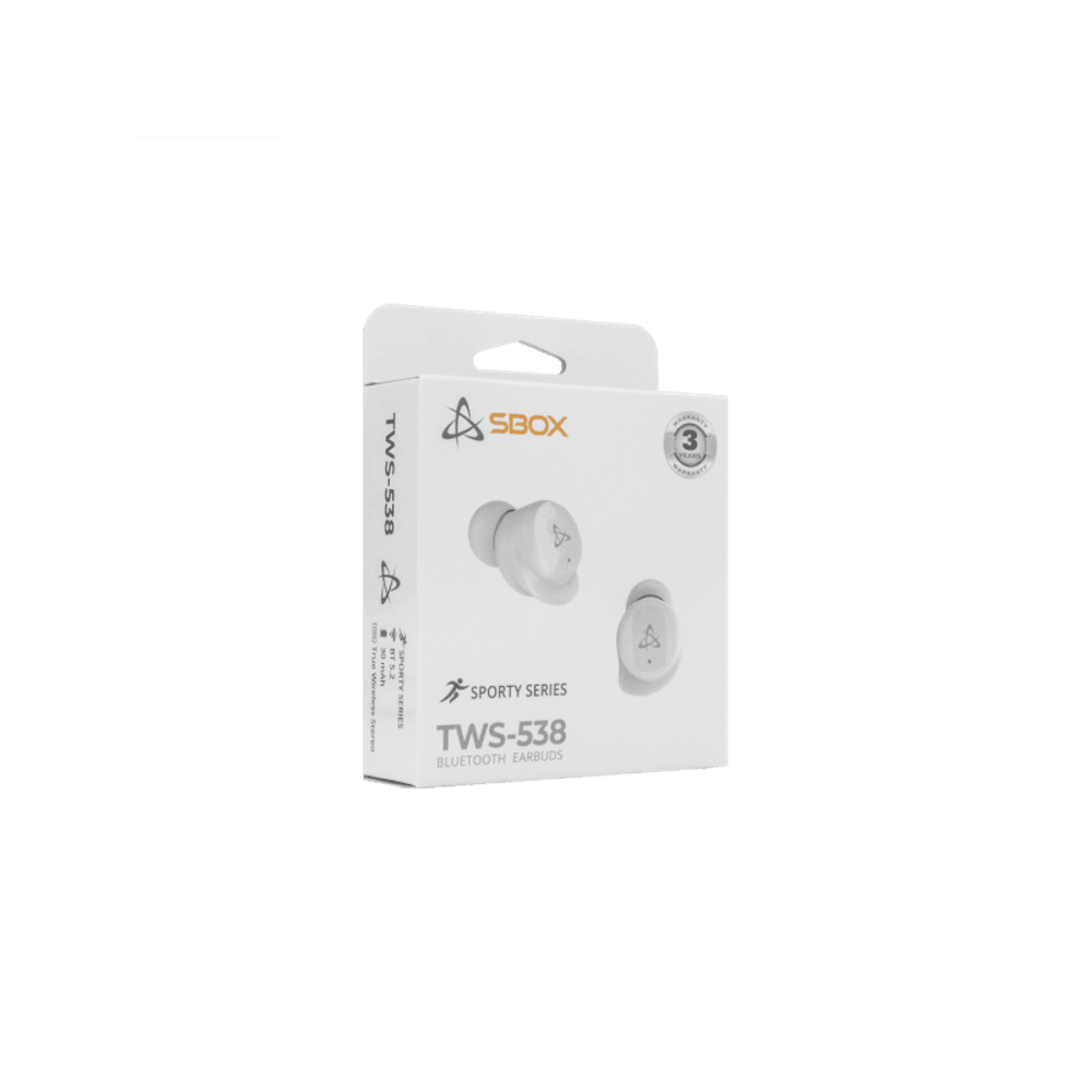 SBOX Slušalice + mikrofon Bluetooth EB-TWS538, bijele slika 5