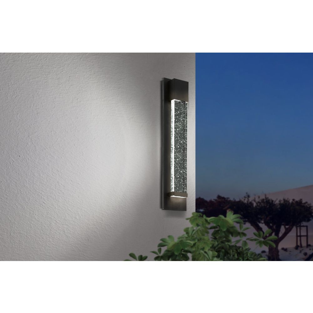 Eglo Villagrazia Vanjska Zidna Lampa - 2 LED, 2x3,3W, 680lm, Visina 400mm, Aluminij/Crna, Staklo slika 2