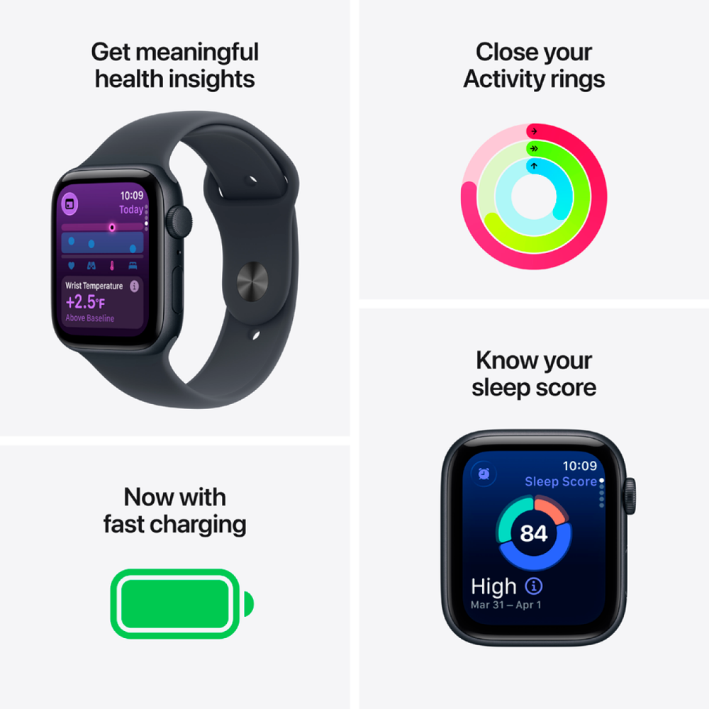 Apple Watch SE 3 Starlight Aluminium kućište sa Starlight Sport trakom - S/M, Model A3325 slika 7