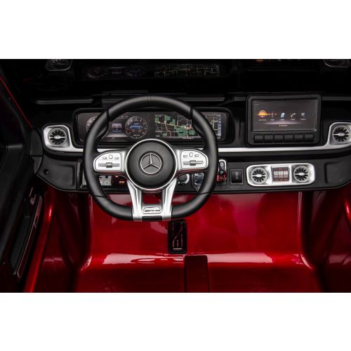 Licencirani auto na akumulator Mercedes G63 XXL 24V 4x4 - DVOSJED - crveni slika 11