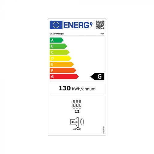 CASO Rashladna vitrina za vina WineSafe 12 crna slika 2