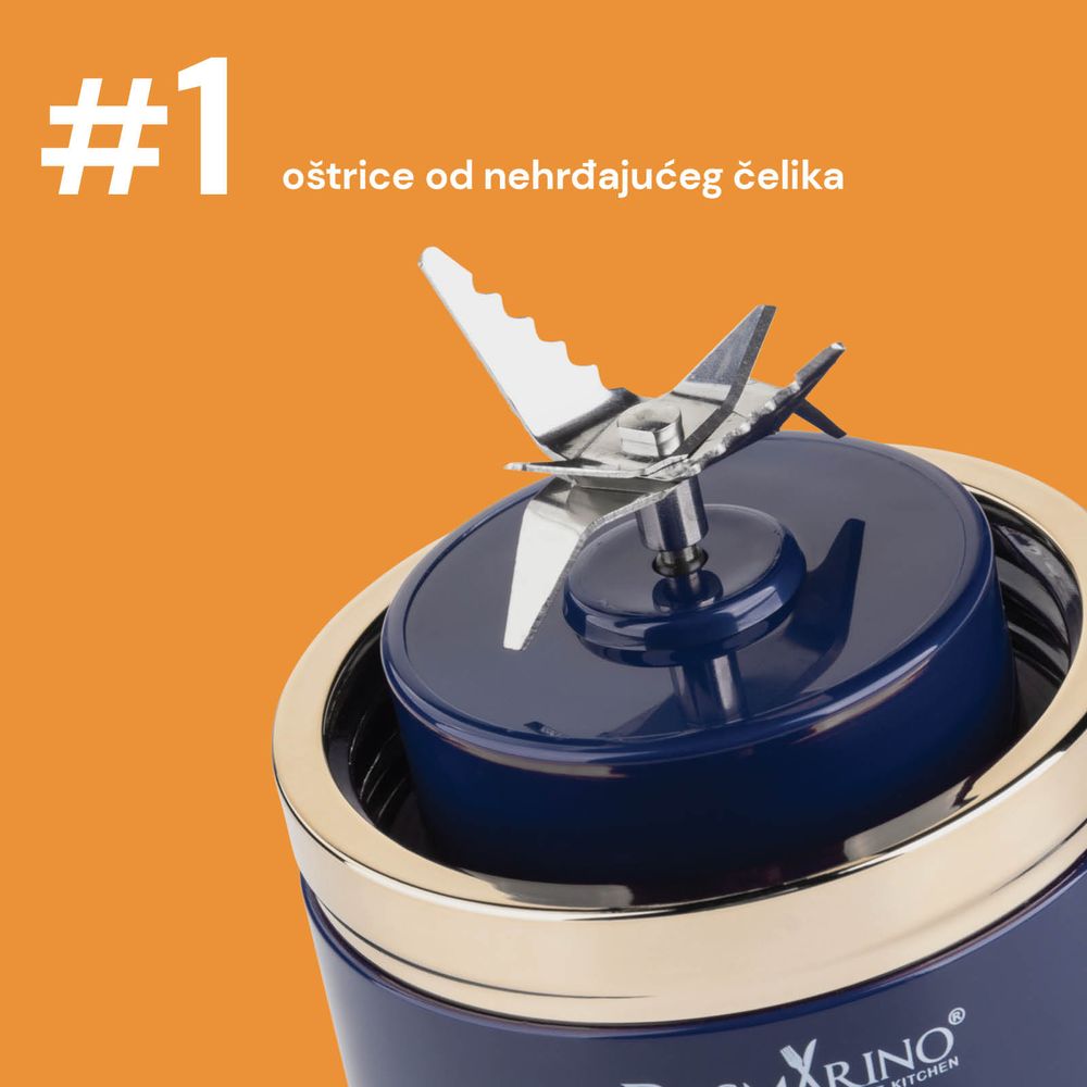 Rosmarino prijenosni blender NutriMax 2 GO,plavi slika 8