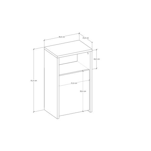 Fungo - Oak Oak Nightstand slika 6