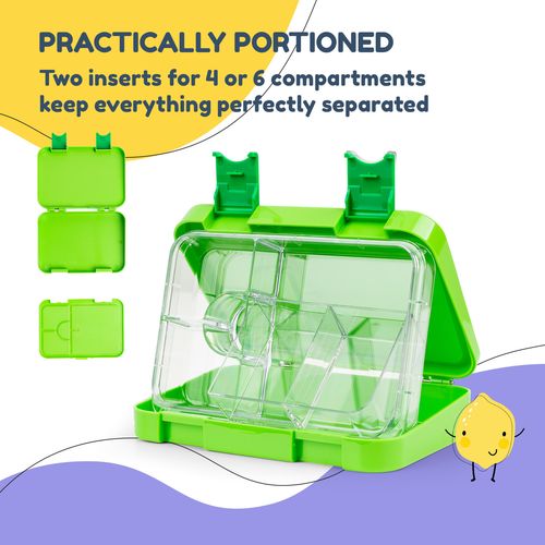 Klarstein junior Lunchbox, Green Fruit, NO BPA, perivo u perilici posuđa slika 4