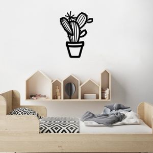 Wallity Metalna zidna dekoracija, Cactus - Black