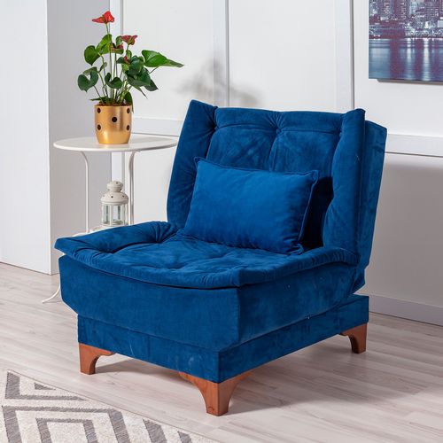 Atelier Del Sofa Naslonjač, Kelebek Berjer - Dark Blue slika 1