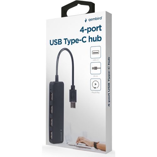 UHB-CM-U2P4-01 Gembird 4-port USB Type-C HUB, black slika 2