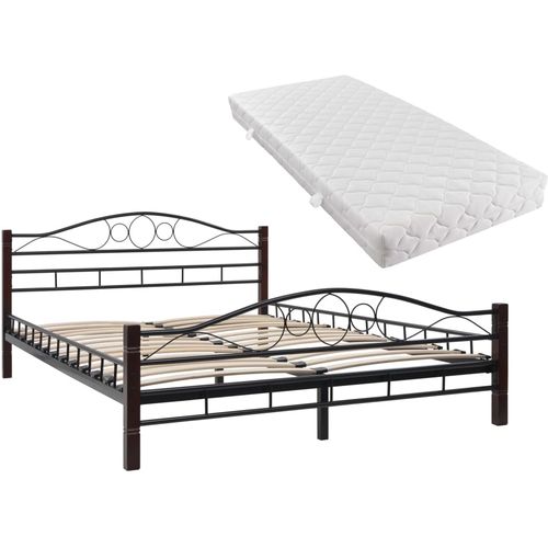275847 Bed with Mattress Black Metal 140x200 cm(246741+241403) slika 39