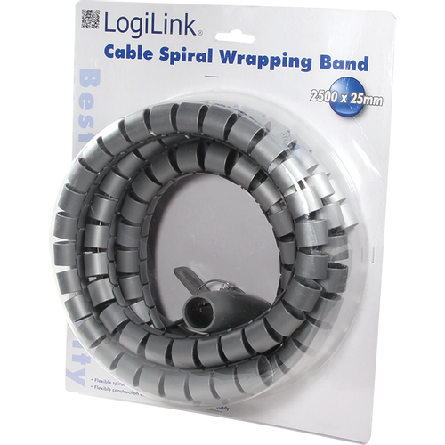 LogiLink spiralni držač za kablove 2.5m x 25mm srebrni slika 3