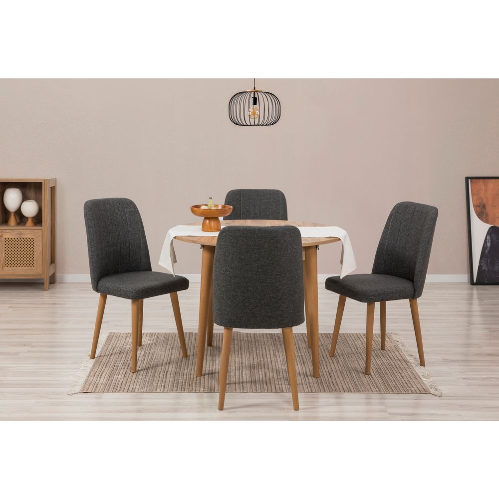 Vina 1053 - Set Ekstenzibilnog Stola i Stolica od Atlantske Borovine (5 Komada) slika 1
