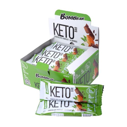 BOMBBAR Keto bar nepreliveni, čokoladom i badem 40g slika 1