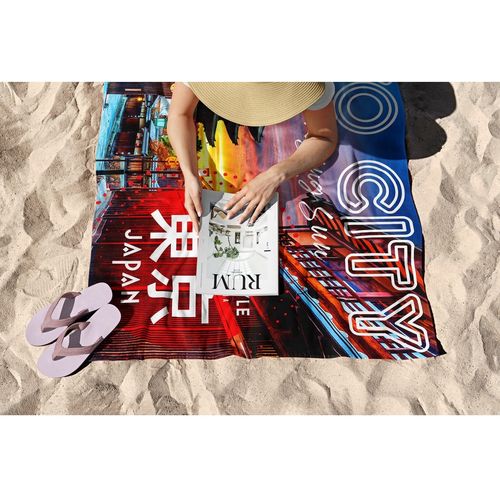 Colourful Cotton Ručnik za plažu Tokyo Rising Sun 90 slika 6