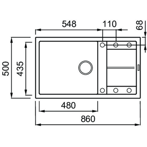 Elleci sudoper Unico 410 Granitek G62 Bianco Antico Classic LGU41062 slika 2