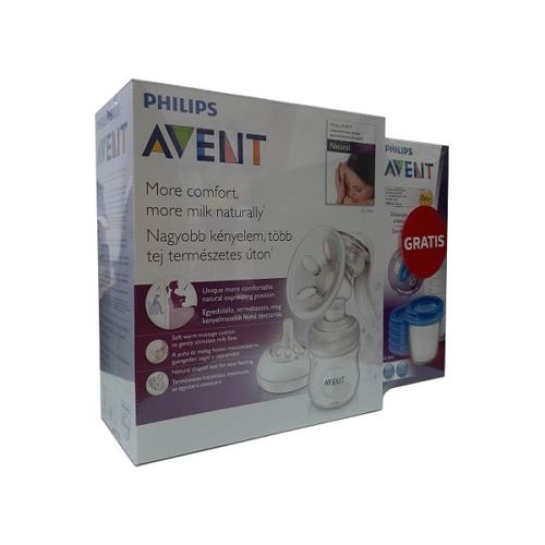 Avent Pumpica Za Izmazanje Natural 5772+Gratis Via Solje 5Kom Sa Poklopcima slika 1